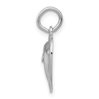 14K White Gold Dolphin in Heart Charm