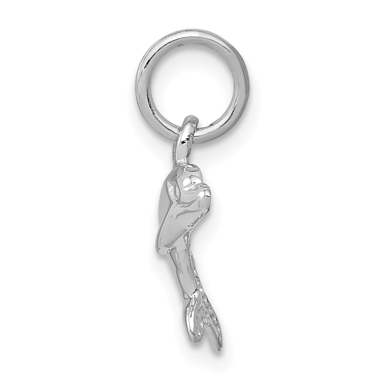 14K White Gold Dolphin Charm Secondary image