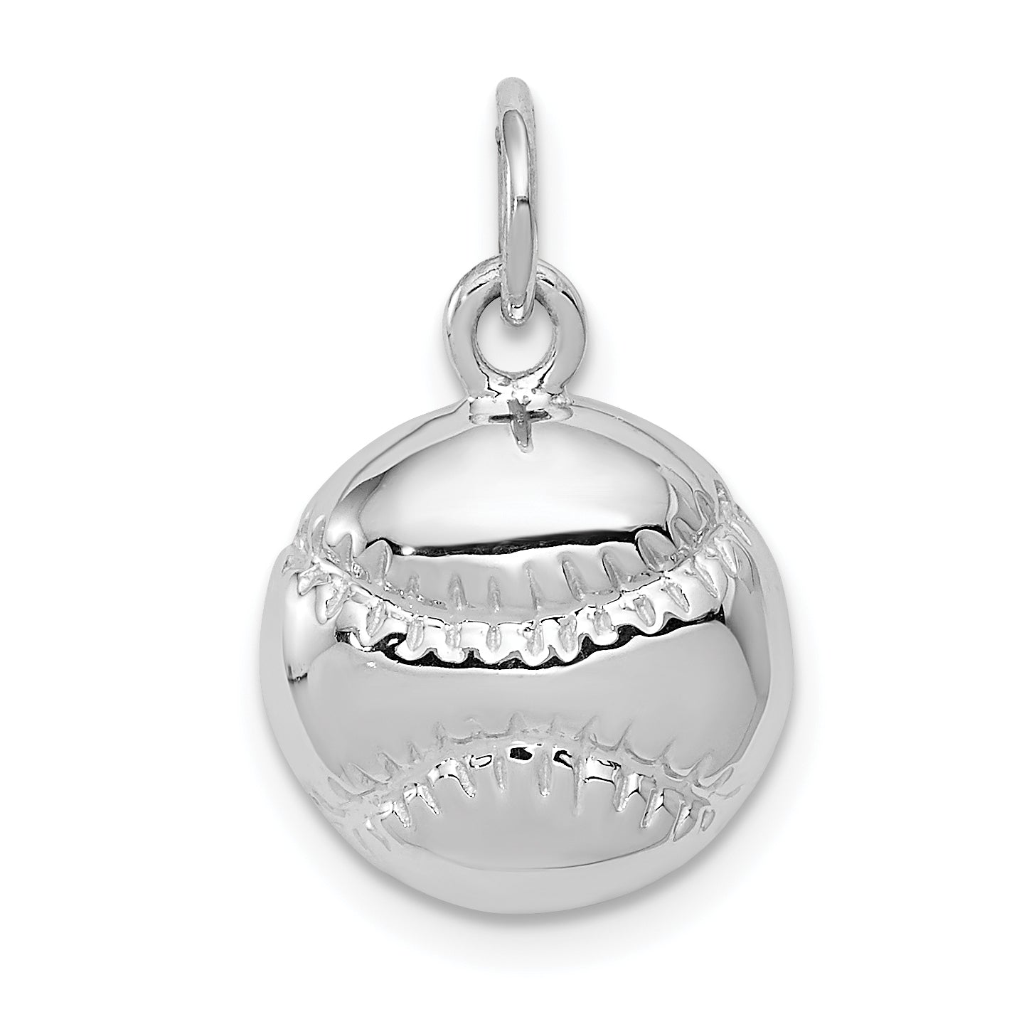 14k White Gold Baseball Charm Main image