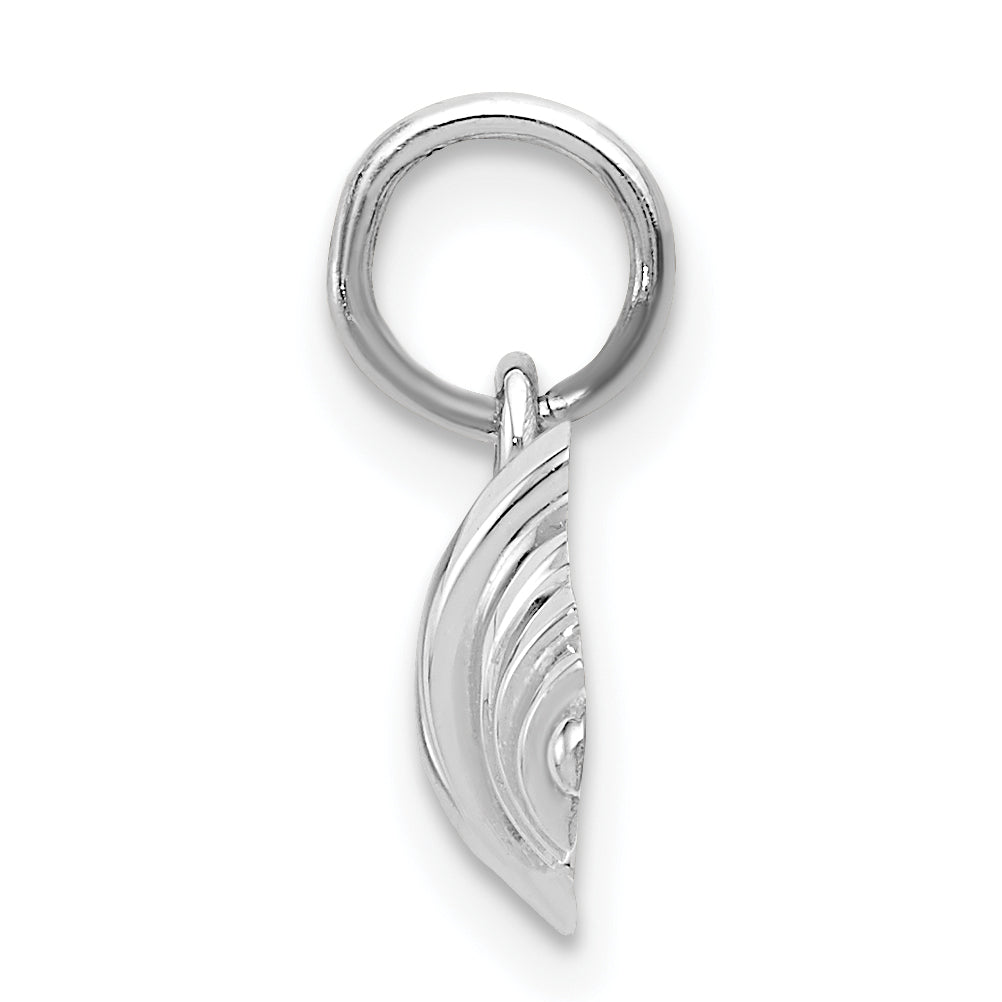 14K White Gold Barbell Charm Secondary image