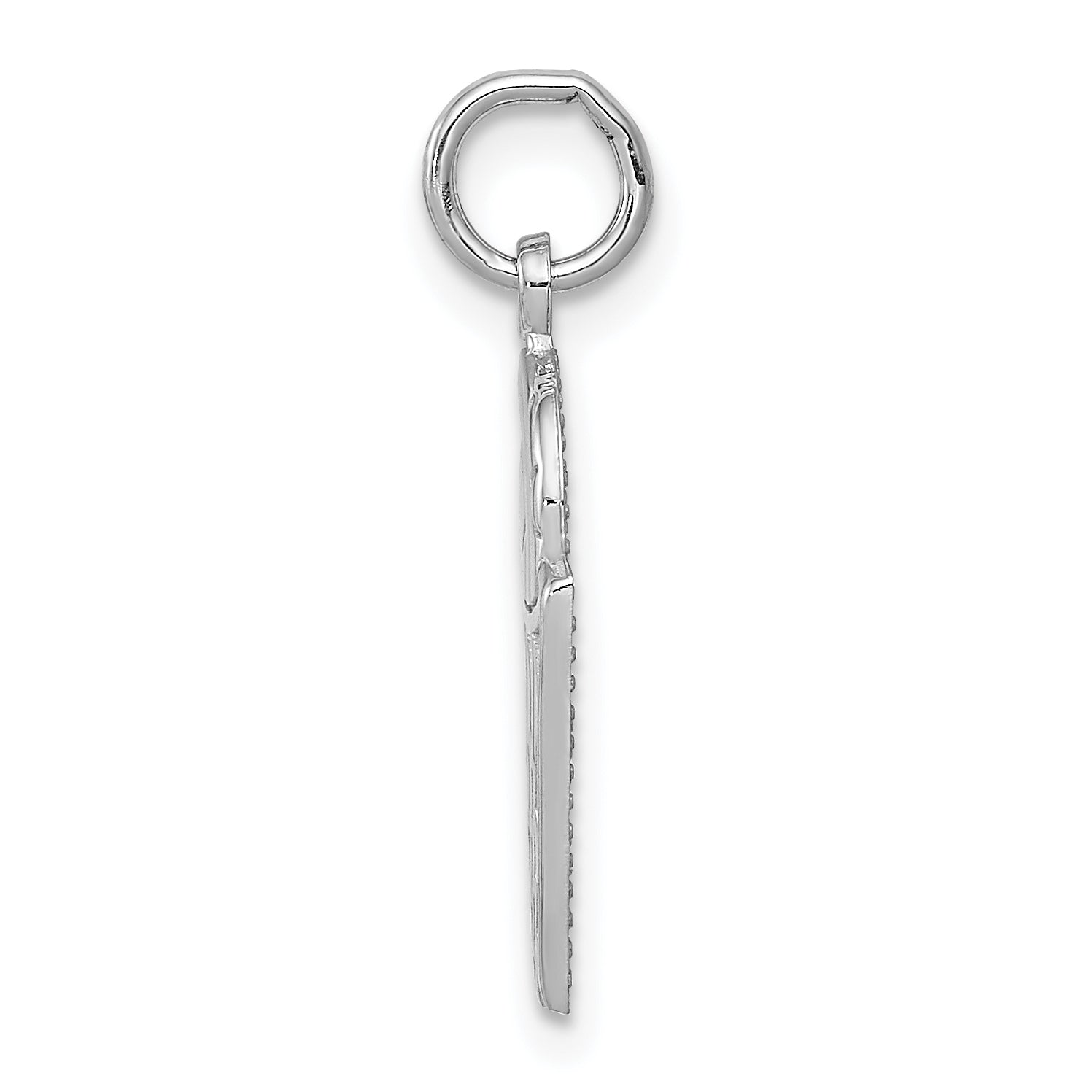 14K White Gold Basketball Charm Secondary image