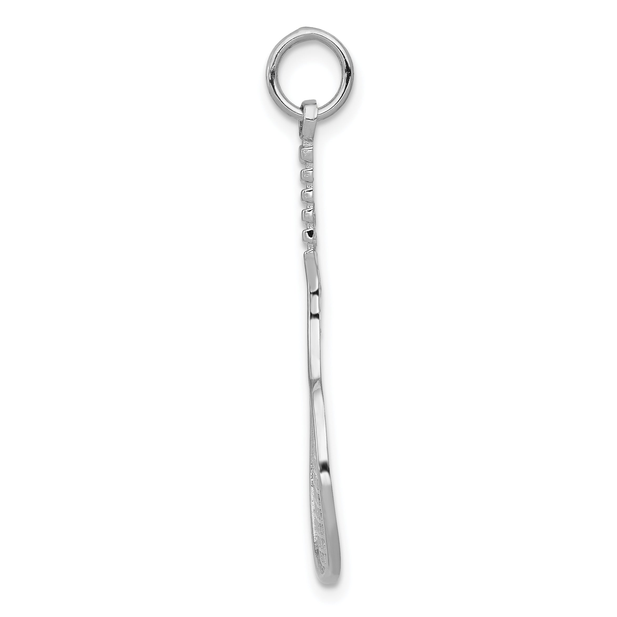 14K White Gold Tennis Racquet Charm Secondary image