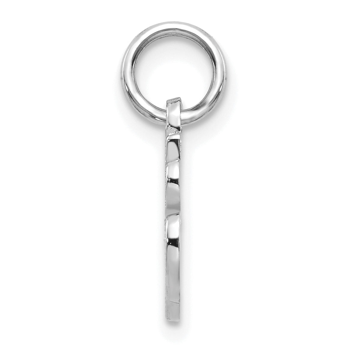 14KW White Gold Casted Script Letter A Initial Charm Secondary image