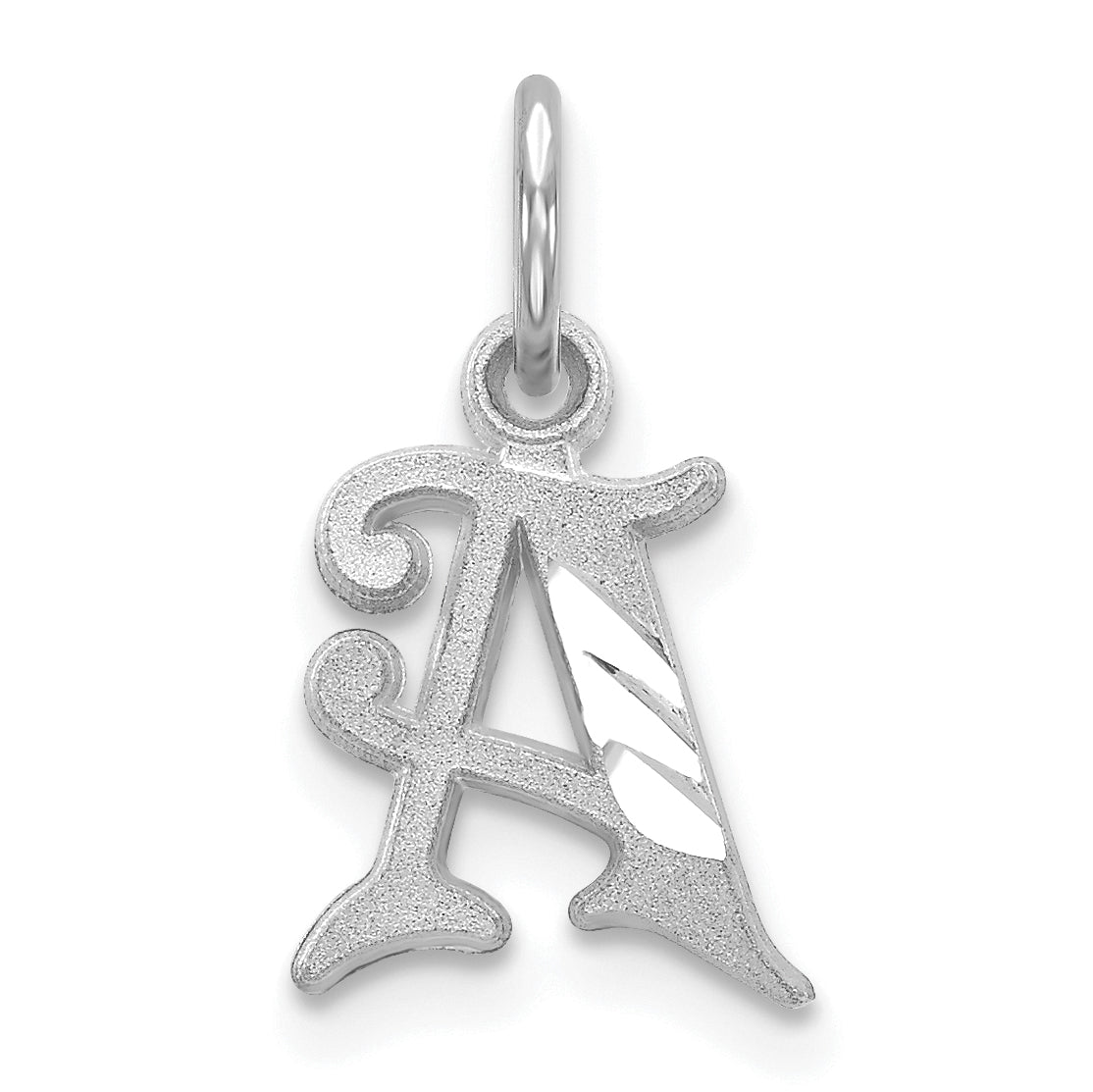 14KW Diamond-cut Letter A Initial Charm Main image