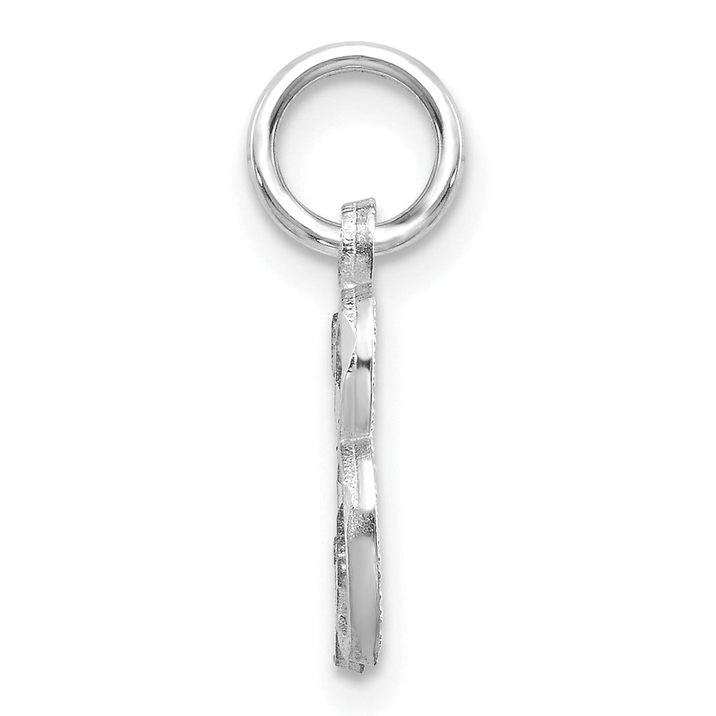 14KW Diamond-cut Letter B Initial Charm