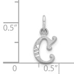 14KW Diamond-cut Letter C Initial Charm