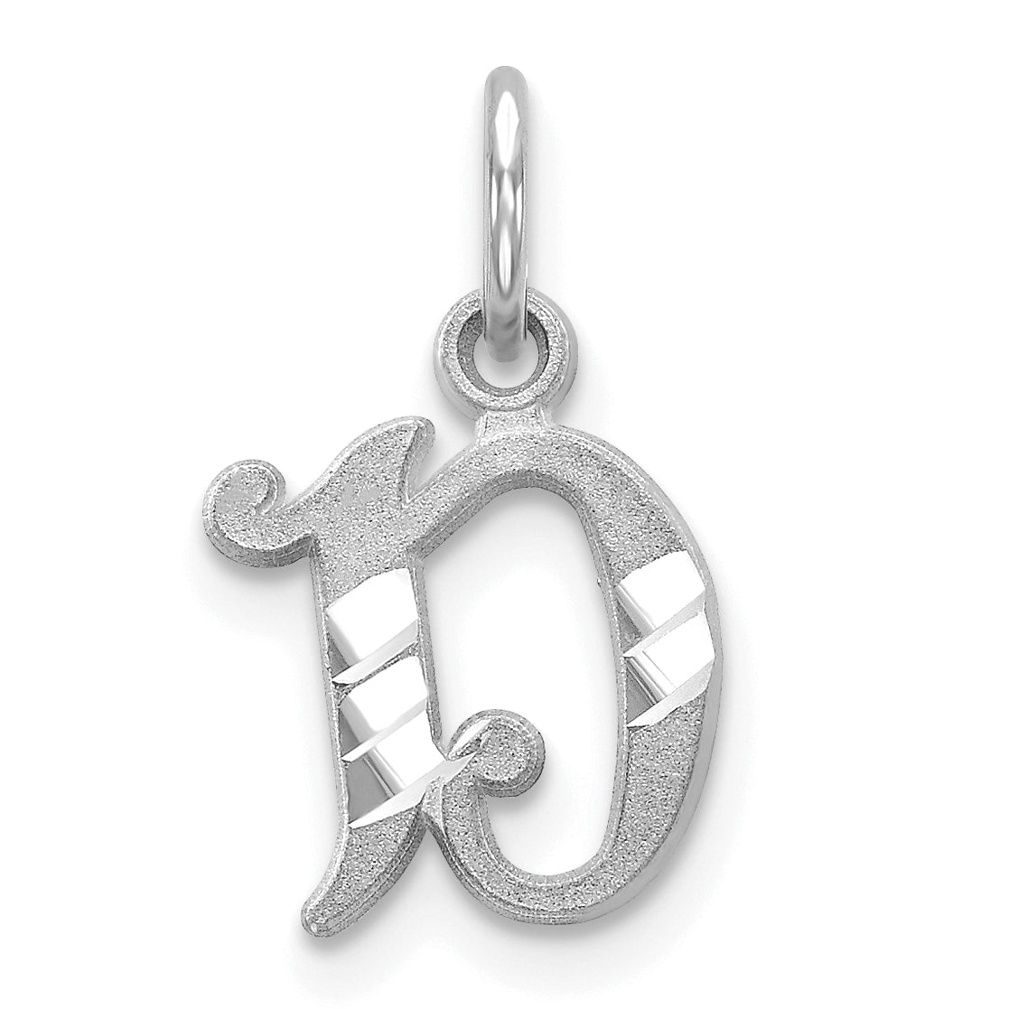14KW Diamond-cut Letter D Initial Charm Main image