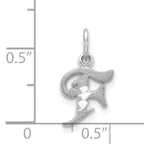 14KW Diamond-cut Letter F Initial Charm