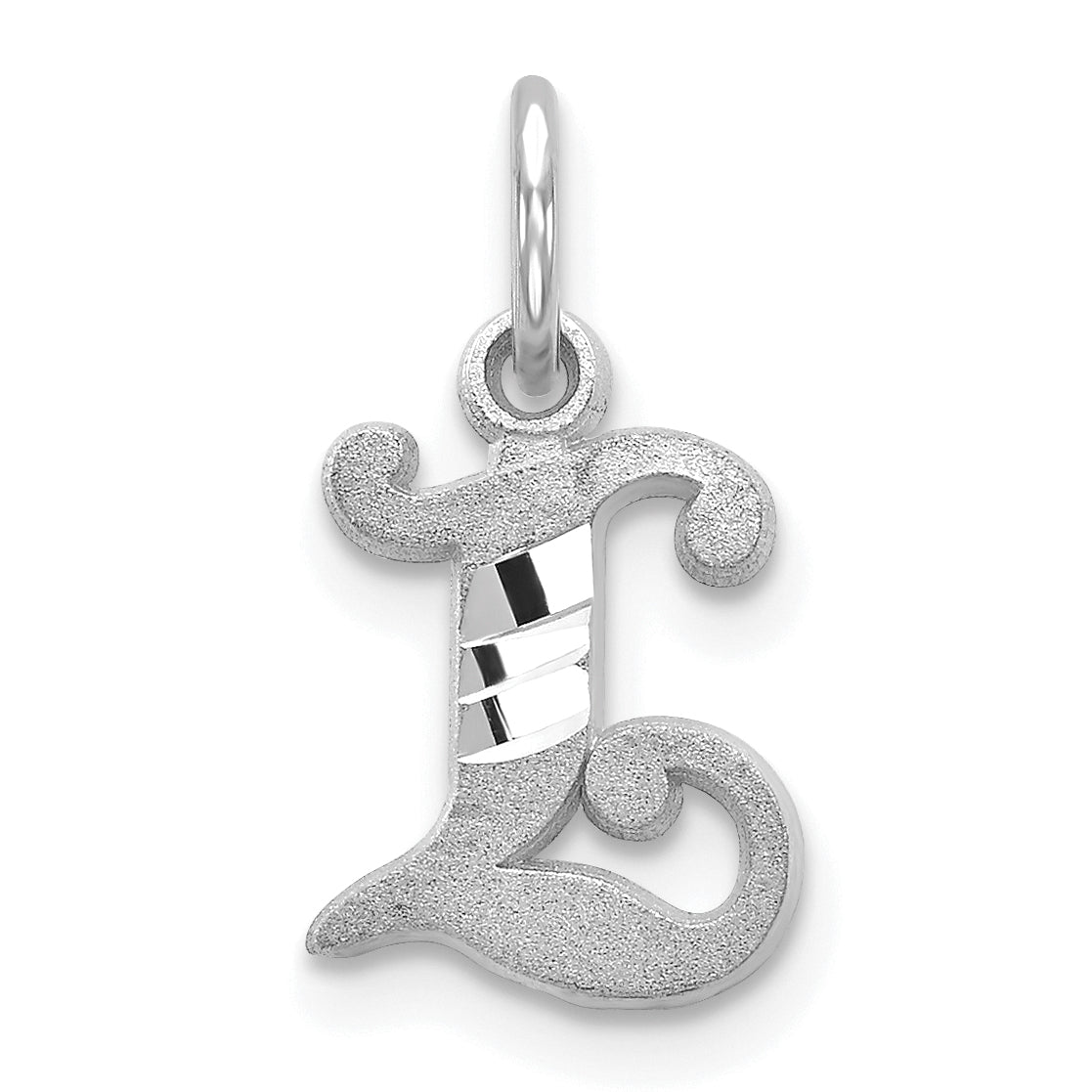 14KW Diamond-cut Letter L Initial Charm Main image