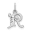 14KW Diamond-cut Letter R Initial Charm