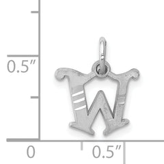 14KW Diamond-cut Letter W Initial Charm