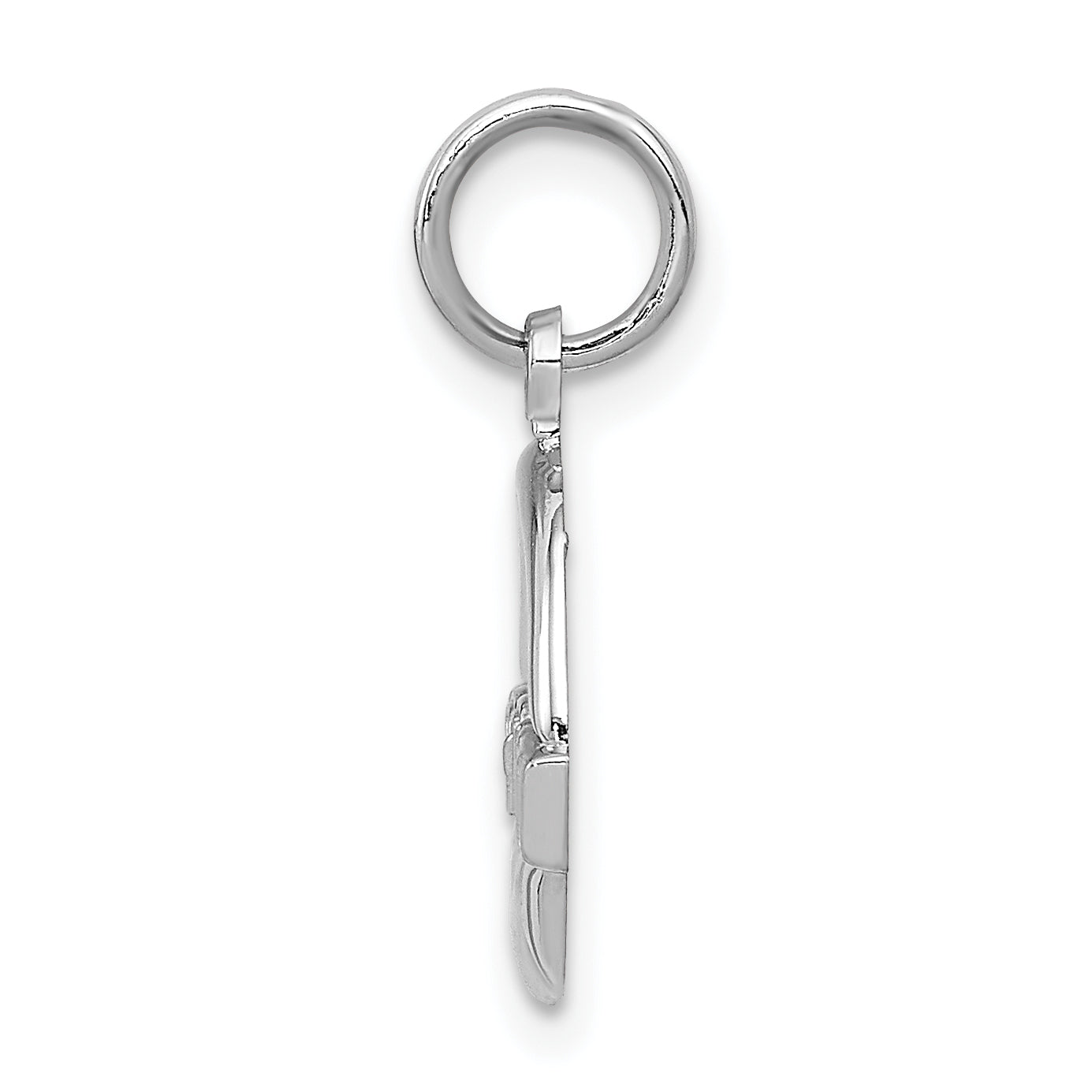 14K White Gold Claddagh Charm Secondary image