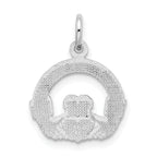 14K White Gold Claddagh Charm
