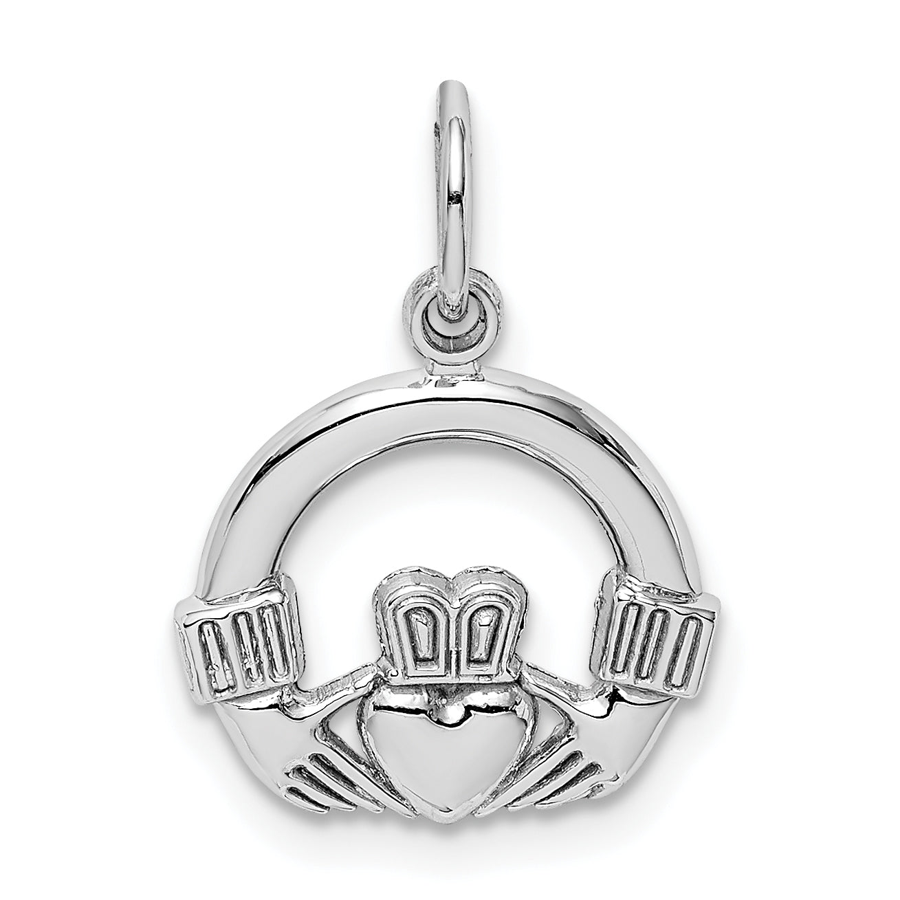 14k White Gold Claddagh Charm Main image