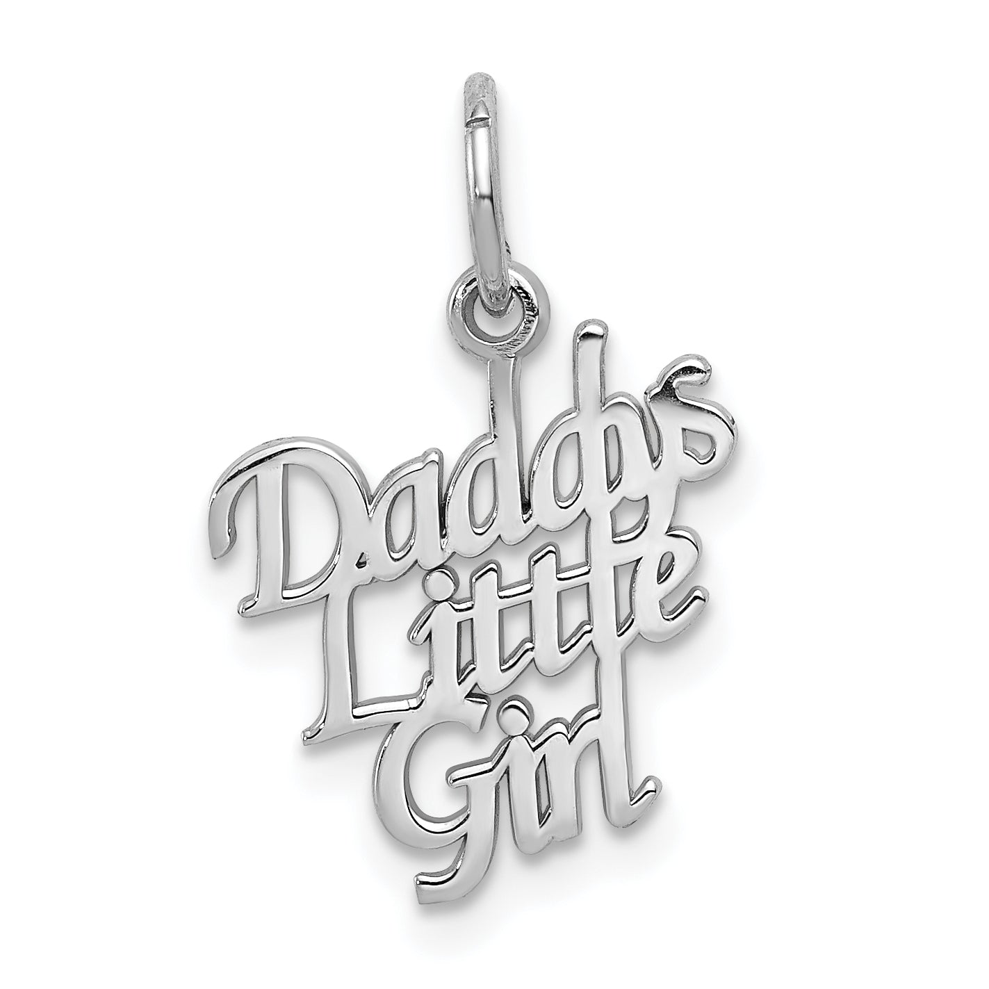 14k White Gold DADDY'S LITTLE GIRL CHARM Main image