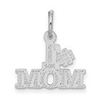 14K White Gold #1 MOM Charm