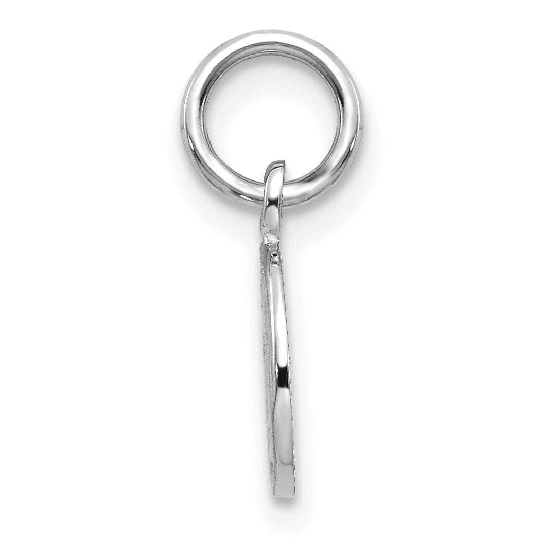14K White Gold Small Polished Angel Charm Secondary image