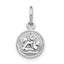 14k White Gold Small Polished Angel Charm
