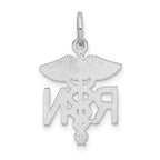 14K White Gold RN Registered Nurse Charm