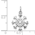 14K White Gold Snowflake Charm
