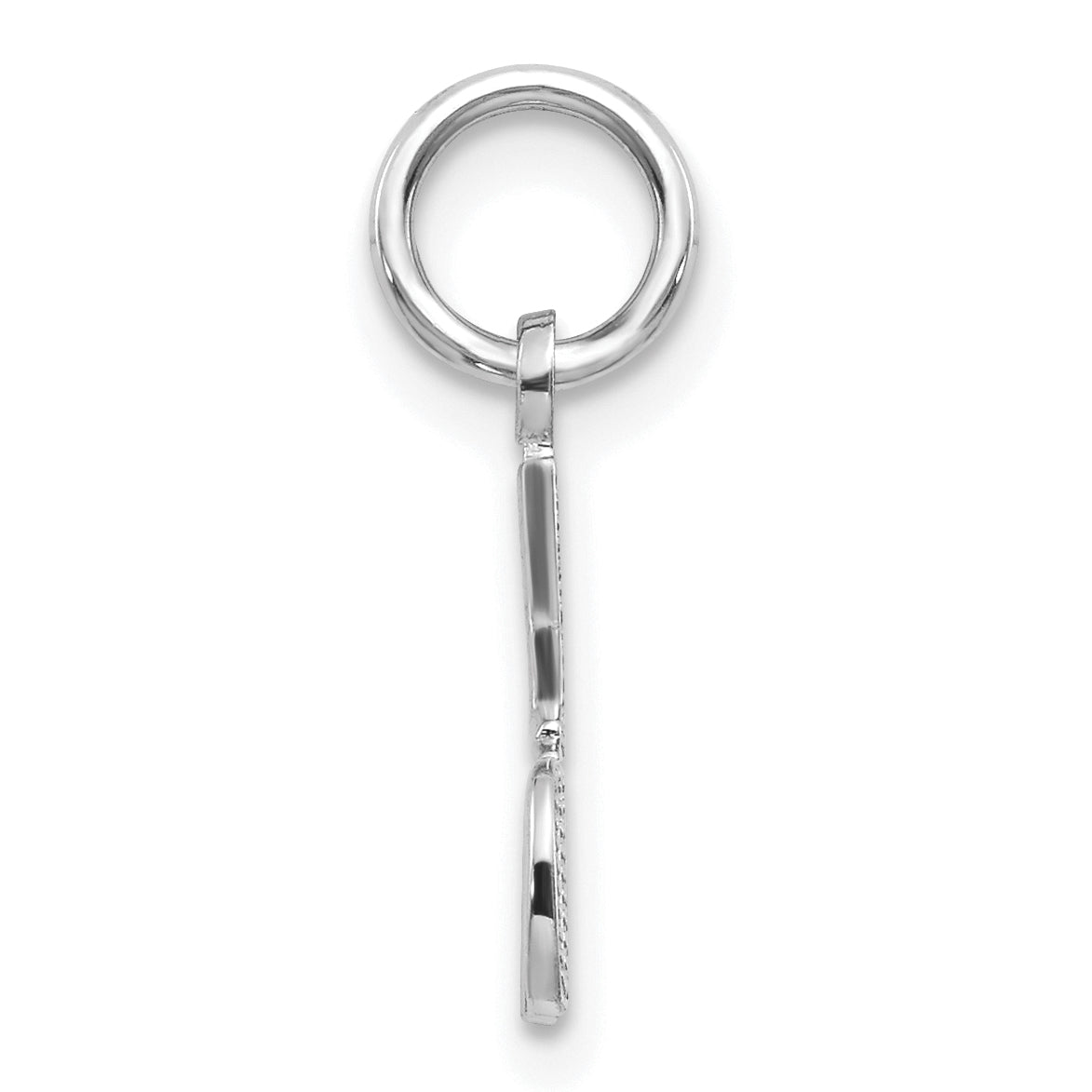 14K White Gold #1 DAD Charm Secondary image