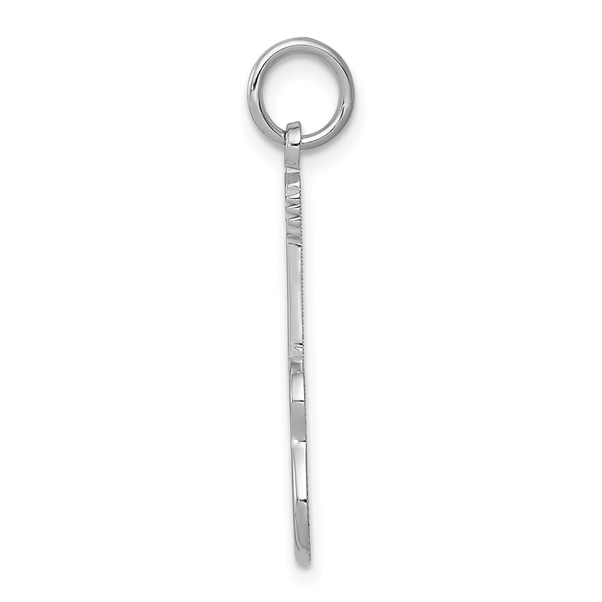 14K White Gold Guitar Charm Secondary image