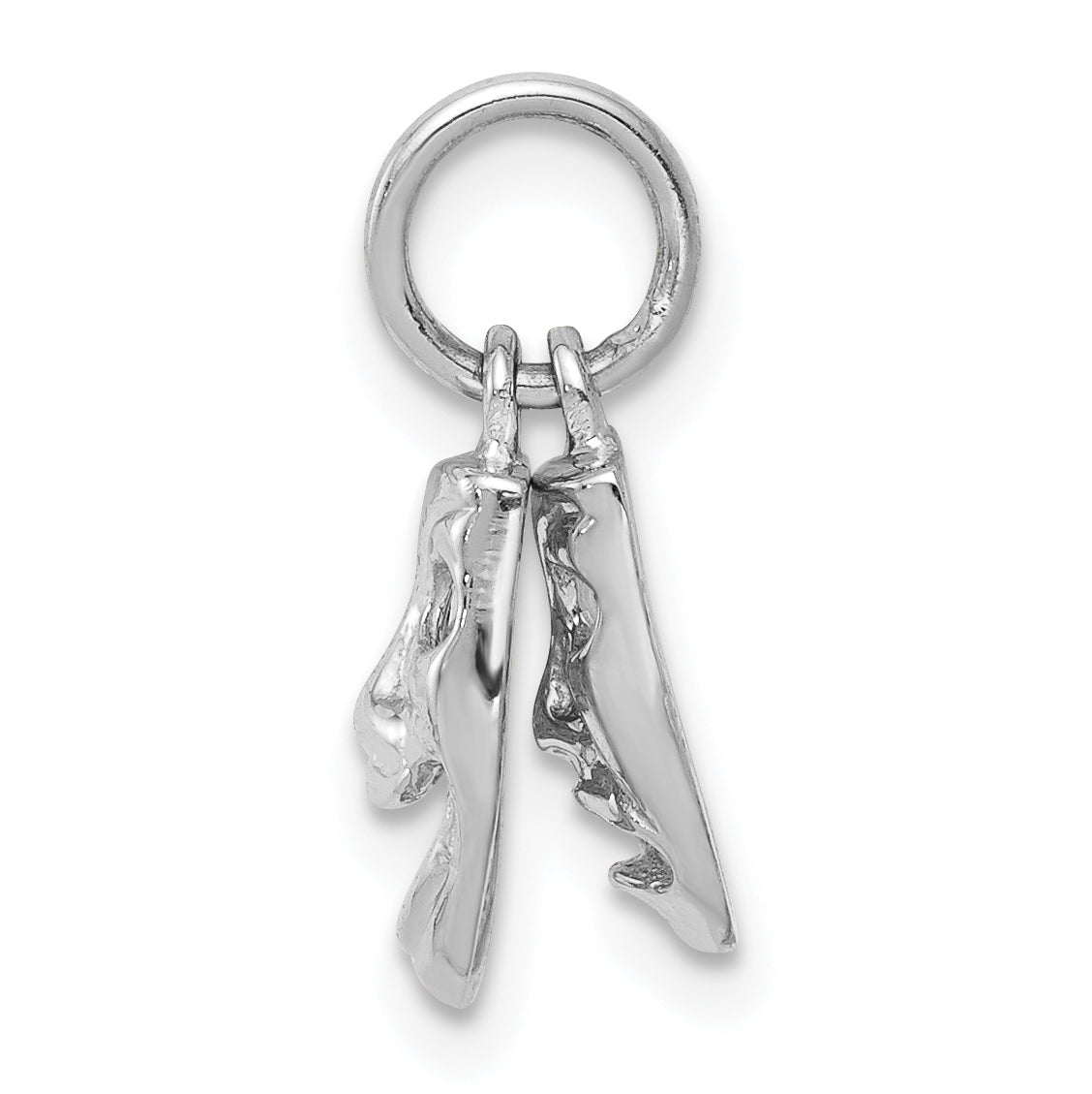 14K White Gold Comedy/Tragedy 2-Piece Charm Secondary image