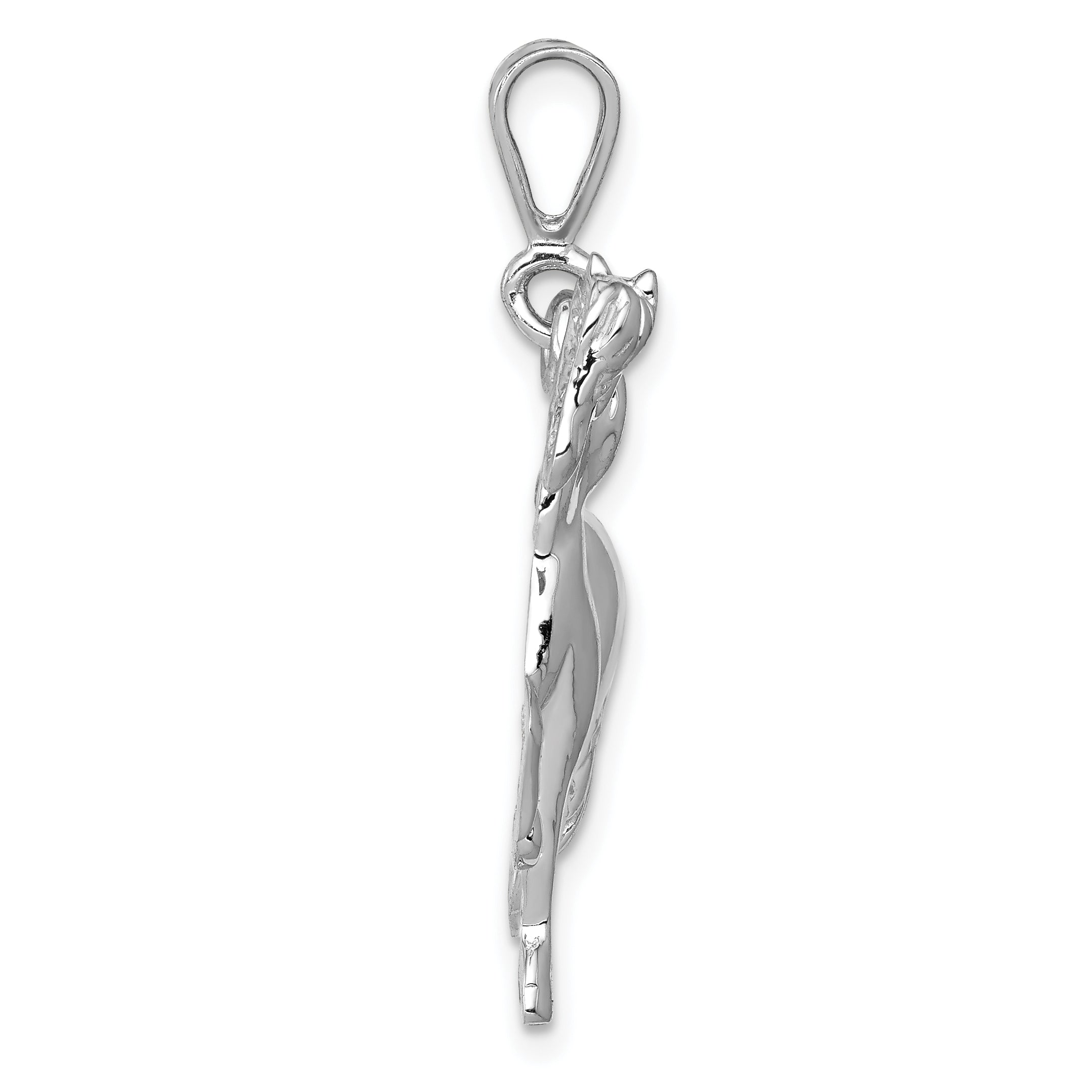 14K White Gold Horse Charm Secondary image