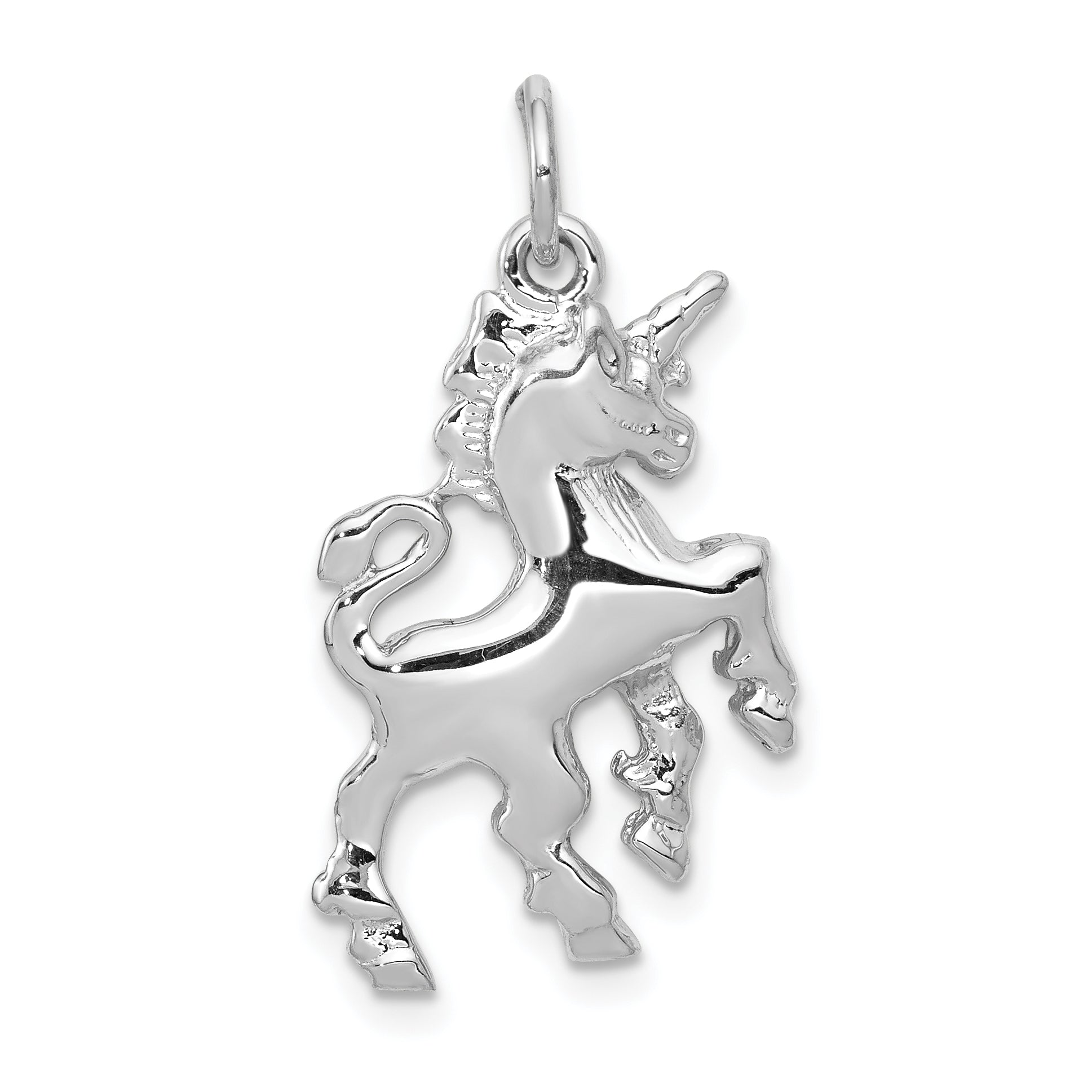 14k White Gold Unicorn Charm Main image
