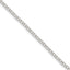 14k White Gold 3.5mm Solid Double Link Charm Bracelet