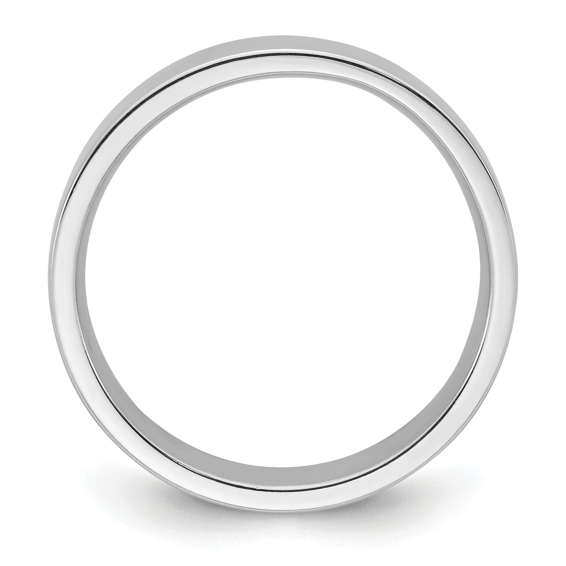 10k White Gold 5mm Standard Weight Flat Comfort Fit Wedding Band Size 4
