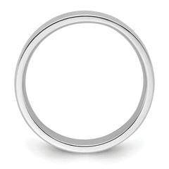 10k White Gold 5mm Standard Weight Flat Comfort Fit Wedding Band Size 4