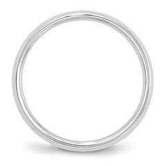 10k White Gold 6mm Knife Edge Comfort Fit Wedding Band Size 4