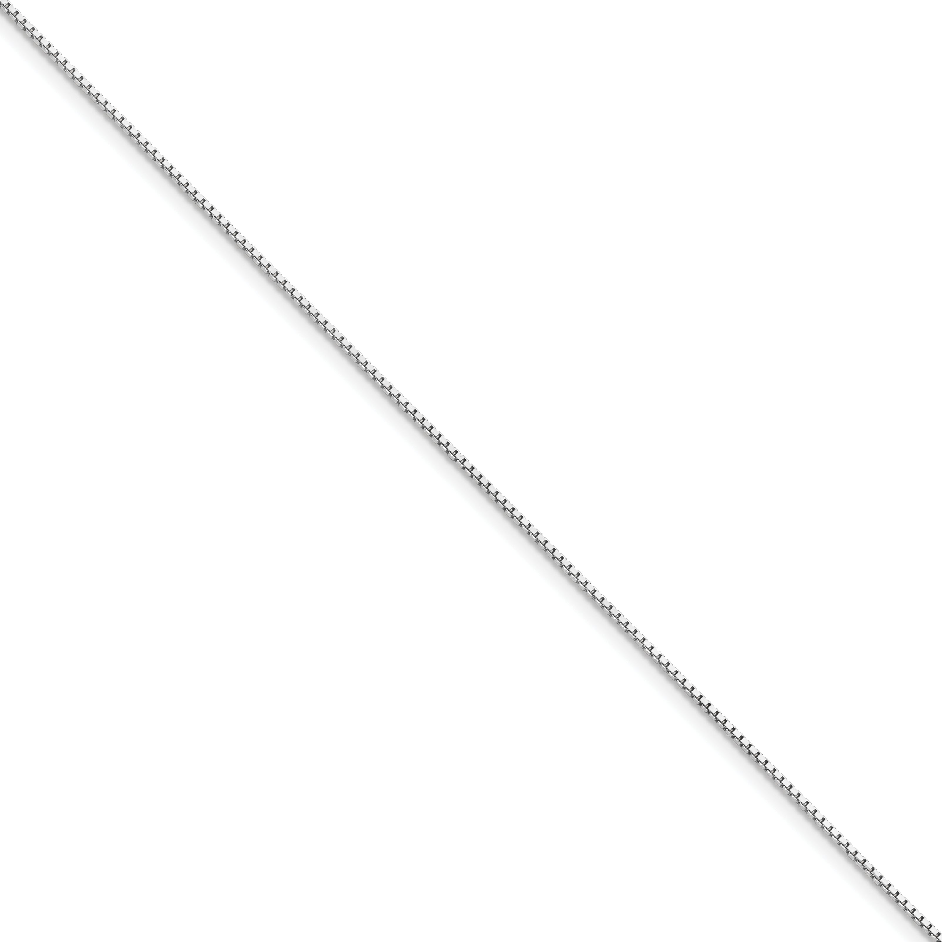 14k White Gold .95mm Box Chain Main image