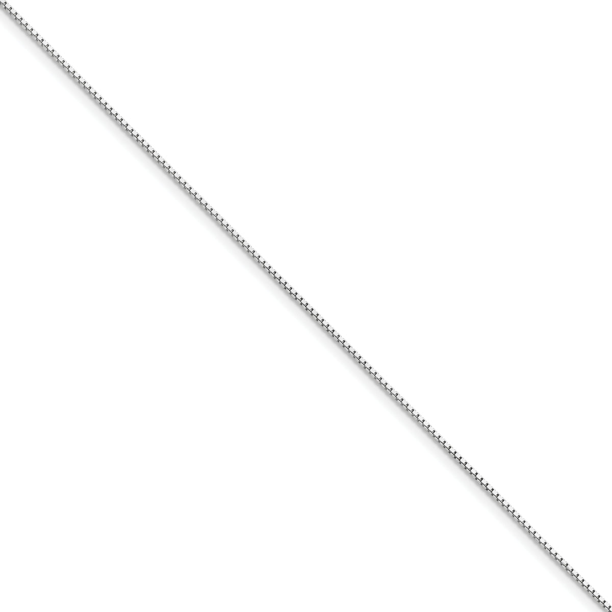 14k White Gold .95mm Box Chain