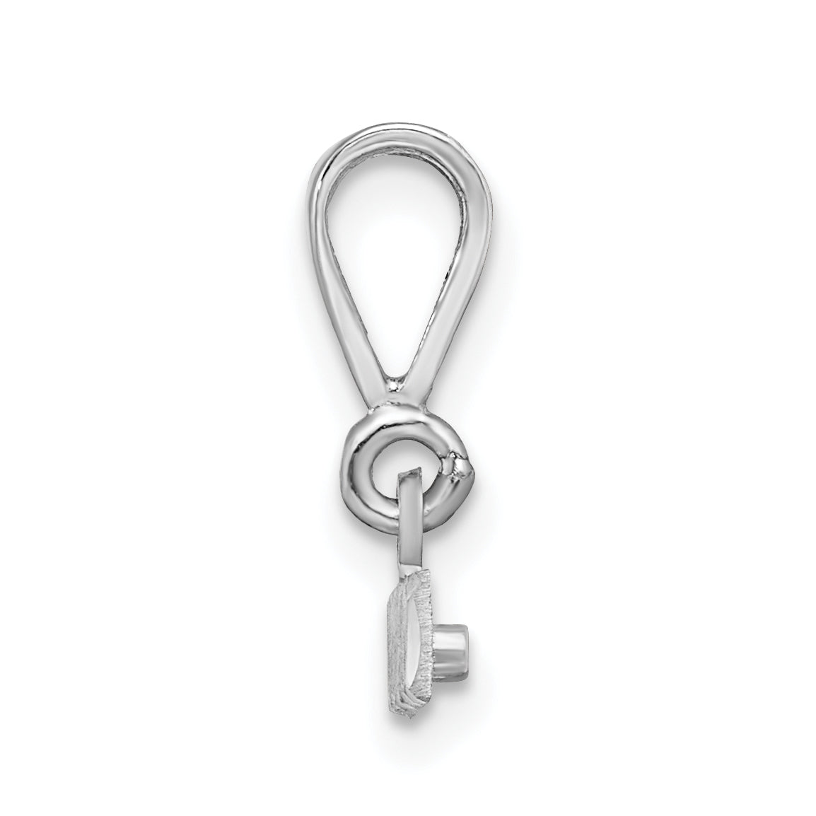 14Kw Large Brushed Diamond Cut Number Top Charm Secondary image