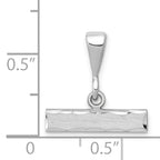 14Kw Large Brushed Diamond Cut Number Top Charm