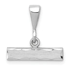 14kw Large Brushed Diamond Cut Number Top Charm