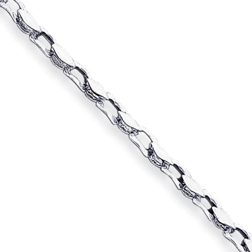 14K White Gold 4.50mm Hand-polished Fancy Link Bracelet Main image