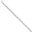 14k White Gold 5.4mm Hand-polished and Satin Link Bracelet