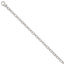 14k White Gold Polished & Ridged Fancy Link Bracelet