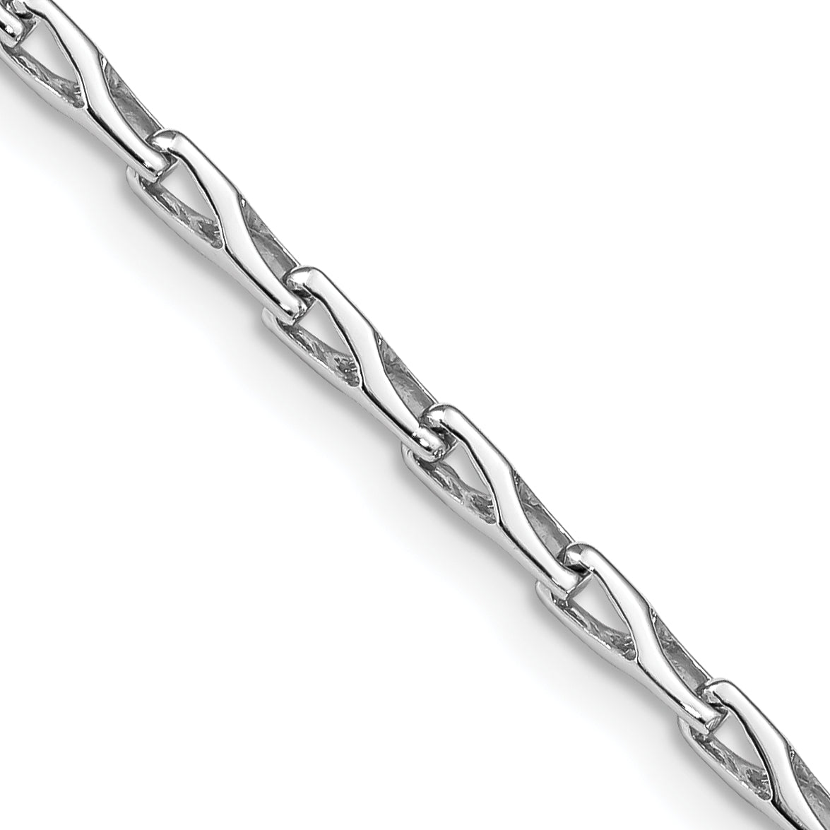 14K 8.25 inch 2.75mm Hand Polished Fancy Link with Lobster Clasp Bracelet Main image