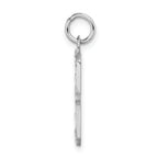 14Kw Large Brushed Diamond-cut  Number 8 Charm