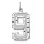 14kw Large Brushed Diamond-cut  Number 9 Charm