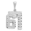 14kw Large Brushed Diamond-cut Number 61 Charm