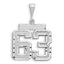 14kw Large Brushed Diamond-cut Number 63 Charm