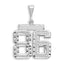 14kw Large Brushed Diamond-cut Number 86 Charm