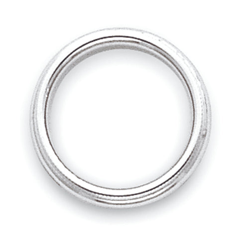 10k White Gold 3mm Milgrain Half Round Wedding Band Size 4