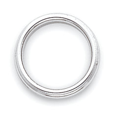 10k White Gold 3mm Milgrain Half Round Wedding Band Size 4