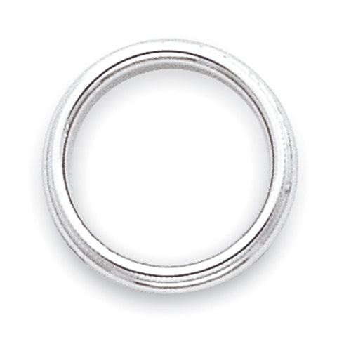 10k White Gold 3mm Milgrain Half Round Wedding Band Size 4